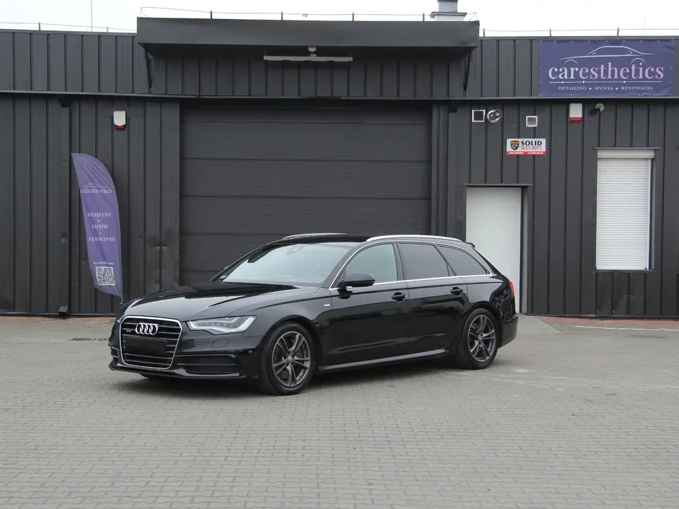 Audi A6 C7 przed halą Caresthetics po powłoce ceramicznej
